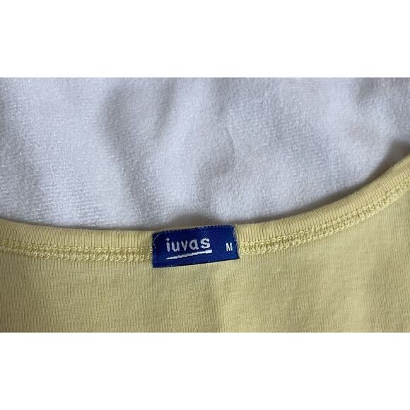 iUvas Yellow Y2K Punk Tank Top Medium Sleeveless Graphic Tee Edgy Alt Festival - Picture 3 of 3